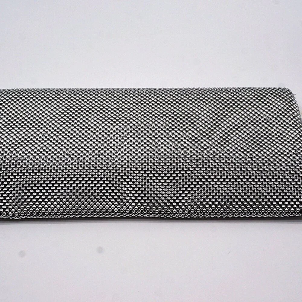 INC International Concepts HETHER‎ Silver Shiny Mesh Clutch NEW